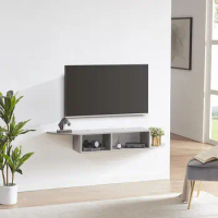 Floating TV Stand, Wall Mounted Entertainment Center and Cabinet Shelf, TV Console with Storage, Media Console for DVD Player