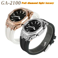 GA2100/2110 Metal Case Resin Strap Suitable For GA-B2100 GA-2100/2110 Replacement Parts Diamond Case Wholesale New Product