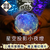 【DREAMCATCHER】旋轉夢幻星空投影小夜燈-贈五組幻燈片(星空燈/生日禮物/情人節禮物/交換禮物/聖誕禮物)