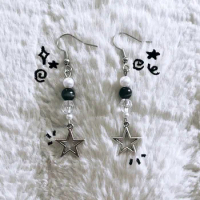 dark star earrings handmade Y2K