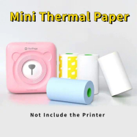 3Rolls Peripage Mini Printer Paper Sticker, Self-Adhesive Thermal Paper for PeriPage A6 Printer, Waterproof, Oilproof, BPA Free