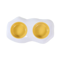 【KStore】寵物蛋黃造型飲食碗 雙碗(蛋黃 荷包蛋 寵物碗 水碗 食碗)