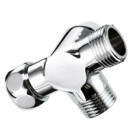 1/2\\\" 3-Way Angle Valve Shower Hose Tap Splitter Electroplating Brass Sink Faucet Diverter Valve Adapter Bathroom Accessories