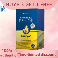 【Hot Sale】GNC 97% High Purity Fish Oil Omega 3 60 Softgels/Box | 30-Day Supply, Supports Heart, Brai