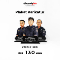 Hadiah Lucu Plakat Akrilik Karikatur Custom Foto Karikatur Cocok Sebagai Kado Pasangan,Teman,atau Ke