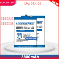 LOSONCOER BLP659 BLP663 3800mAh Battery For OPPO R15 Pro For OPPO R15 Batteries + free tools