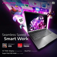 ADVAN LAPTOP WORKPLUS AI AMD RYZEN 7 255 8GB 512GB 14" FHD IPS WINDOWS 11 BLACK [Advan Workplus AI R