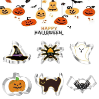 3D Halloween Cookie Mold Food Grade DIY Baking Ghost Molds Baking Easy Demould To Mold Bat T9U9