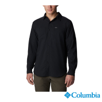 Columbia 哥倫比亞 男款- UPF50快排長袖襯衫-黑色 UAE16830BK / FW22