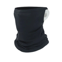 【GoPeaks】冰絲涼高彈性透氣運動防曬面罩/機車掛耳罩 WBG02黑