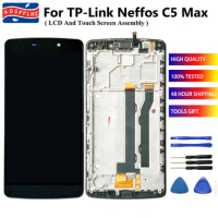 For Neffos C5 Max LCD Display + Touch Screen Digitizer Assembly For TP-Link Neffos C5Max C5Max LCD Front Screen With Frame