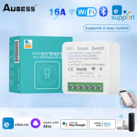 16A EWeLink Wifi MINI Smart Switch Support 2-Way Control Timer Wireless Switch Smart Home Automation Work With Alexa Google Home