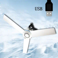 USB Ceiling Fan Air Cooler Portable for DC Fans for Bed Camping Outdoor Mini Hanging for Camper Tents Hanger Fan White P9JB