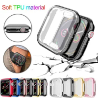 360 Soft Clear TPU Screen Protector Cover Case for Apple Watch Series 7 6 5 4 3 2 1 SE 44mm Applewat