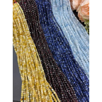 Natural 4x4 Cube Shaped Yellow Opal,Red Garnet,Sodalite,Aquamarine,Best for necklace and Bracelet, D