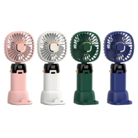 USB Neck Fan with Foldable Design and 5 Wind Speed LED Display 800mAh