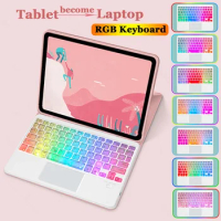 RGB Backlit Keyboard Case for Huawei Matepad 11 2023 T10S T10 Matepad 10.4 2022 10.4 10.1 Pro 10.8 11 M6 10.8 Touchpad Wireless