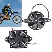 12V Motorcycle Cooling Fan Radiator Water Tan Modification For 150CC 200CC 250CC ATV Go Kart Electric Radiator Engine Oil Cooler