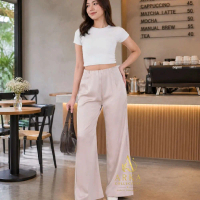Deeva.id - Satin Pants / Celana Highwaist Wanita Premium