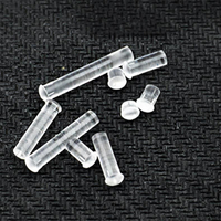 3mm圓頭PC透明導光柱LED貼片導光柱LED導光帽發光管燈罩帶卡痕