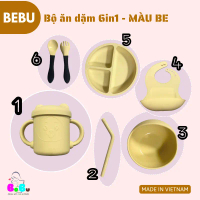 [ĐỌC KĨ PHÂN LOẠI] BEBU Các Bộ ăn dặm (Bộ 6in1 - 5in1 - 4in1 - 2in1) Silicon Cao cấp cho bé