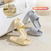 OEM SK-S58 Sandal Rumah Empuk Wanita Pria Unisex Sendal Selop Rumah Kamar Mandi / Sendal Karet Model