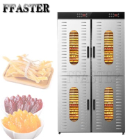 Automatic 80 Trays Food Dehydrator Beef Dryer Dried Meat Dry Vegetable Fruit Banana Chips Mango Dehydrate Drying Machine