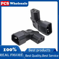 1PCS IEC Connectors IEC 320 C14 male to C13 famale Vertical right angle Power adapter Conversion plug