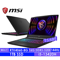 MSI微星 Katana 15 B13VFK-1471TW 15.6吋電競筆電(i5-13420H/16G/1T SSD/RTX4060-8G/Win11)