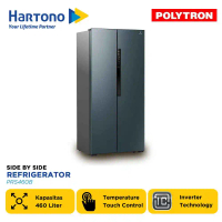 POLYTRON KULKAS SIDE BY SIDE NEW BELEZZA INVERTER REFRIGERATOR PRS460B