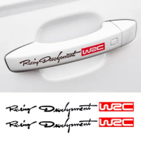 4Pcs Car Handle Stickers WRC Rally Racing Stripe Car Decals Vinyl JDM Stickers On Car Door Tuning Auto Exterior Accessory Decor