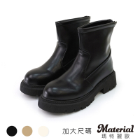 Material瑪特麗歐 女鞋 靴子 MIT加大尺碼簡約輕量馬丁靴 TG53018
