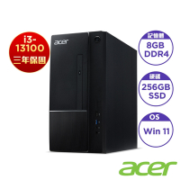 Acer 宏碁 TC-1770 十三代4核桌上型電腦(i3-13100/8GB/256GB/Win11)