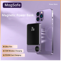 Slim 10000mAh Magnetic Qi Wireless Charger Power Bank for iPhone 14 13 12 11 Samsung Huawei Xiaomi 22.5W Fast Charging Powerbank