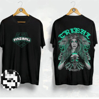 TRIBAL shirt TRIBAL round Neck VINTAGE Loose T-shirt เสื้อคุณภาพสูงออกแบบมาสำหรับผู้ชายuncqmvfhvi