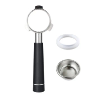 54mm 3 Ears Bottomless Portafilter Handle Coffee Stainless Steel Head Compatible for Breville870 875 878 880 Coffee Machine