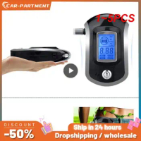 1~5PCS Professional Digital Breath Alcohol Tester Breathalyzer AT6000 alcohol breath tester alcohol detector Dropshipping