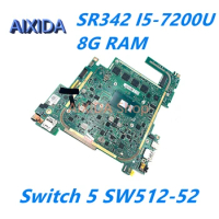 AIXIDA NBLDS11003 NBLDS1100373 GU2DM_MB Mainboard For ACER Switch 5 SW512-52 laptop motherboard SR342 I5-7200U 8G RAM Full test