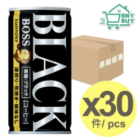 [原箱] Suntory BOSS 無糖黑咖啡 185g x 30 #罐裝咖啡 (4901777204997) 