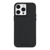 【CASE-MATE】美國 CASE·MATE iPhone 15 Pro Max Silicone 防滑矽膠雙材質防摔簡約保護殼MagSafe(黑)