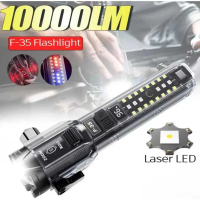 SENTER LED WHITE LASER SUPER TERANG / SENTER CAMPING / SENTER MULTIFUNGSI PEMECAH KACA