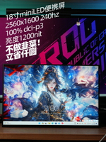 18寸2.5K240HZ1200亮度miniled便攜顯示器ROG槍神8Plus同款P3色域