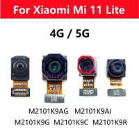 Rear Main Back Camera Module For Xiaomi Mi 11 Lite 4G 5G Small Selfie Front Facing Camera Flex Cable Spare Parts 11Lite