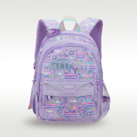 Australia Smiggle Original Children's School Bag Girls Shoulders Backpack Purple Unicorn Cute Supplies 4-7 Years Old 14 Inches