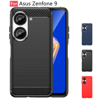For Asus Zenfone 9 Case Cover For Asus Zenfone 9 Cover Bumper Shockproof TPU Carbon Fiber Case Asus Zenfone 9 Fundas