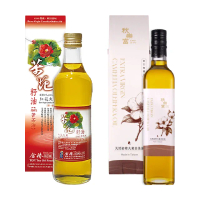 【金椿茶油工坊 秋樂富油品】大果苦茶油500ml(兩款各1瓶)