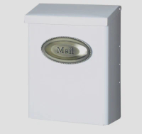 Gibraltar Designer Galvanized Steel WallMounted White Lockable Mailbox DVKW0000