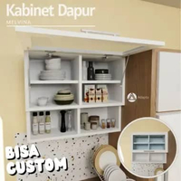 Adapta - Lemari Dapur Pintu Kaca - Kabinet Dapur Bukaan Ke Atas - Kabinet Dapur Gantung - AL_MELVINA