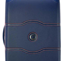 DELSEY Paris Chatelet Air 2.0 Hardside Luggage with Spinner Wheels, Navy, Checked-26 Inch Trunk
