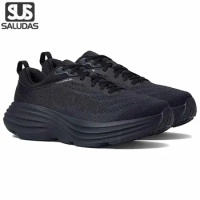 SALUDAS Bondi 8 Original Sports Shoes for Man Cushioning Marathon Breathable Walking Casual Shoes Soft Sole Road Jogging Sneaker